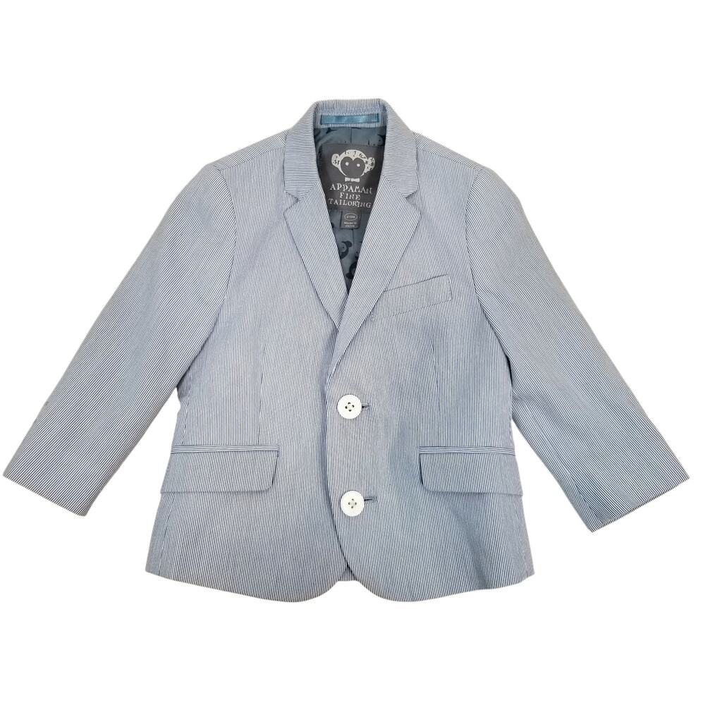 Appaman Fine Tailoring Baby Boy Pinstripe Blazer Blue White Size 12 - 18 Months